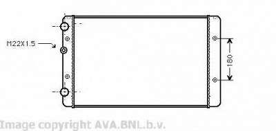 AVA QUALITY COOLING vwa2027 -  Радиатор, охлаждение двигателя